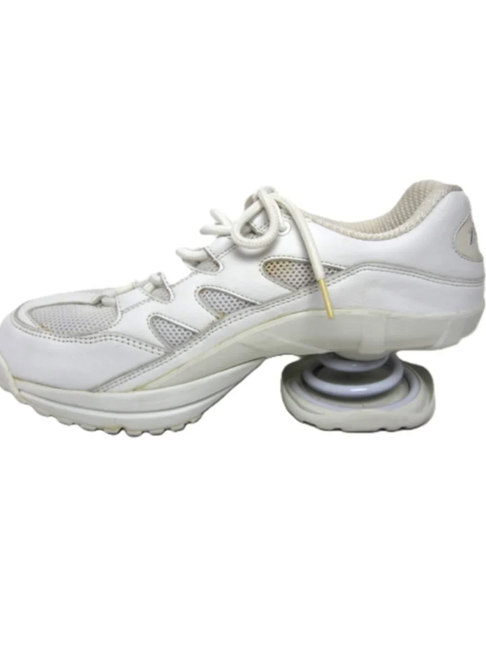 Z-Coil Womens Size 10 Freedom Athletic Mesh Leather Shoes Classic White Open